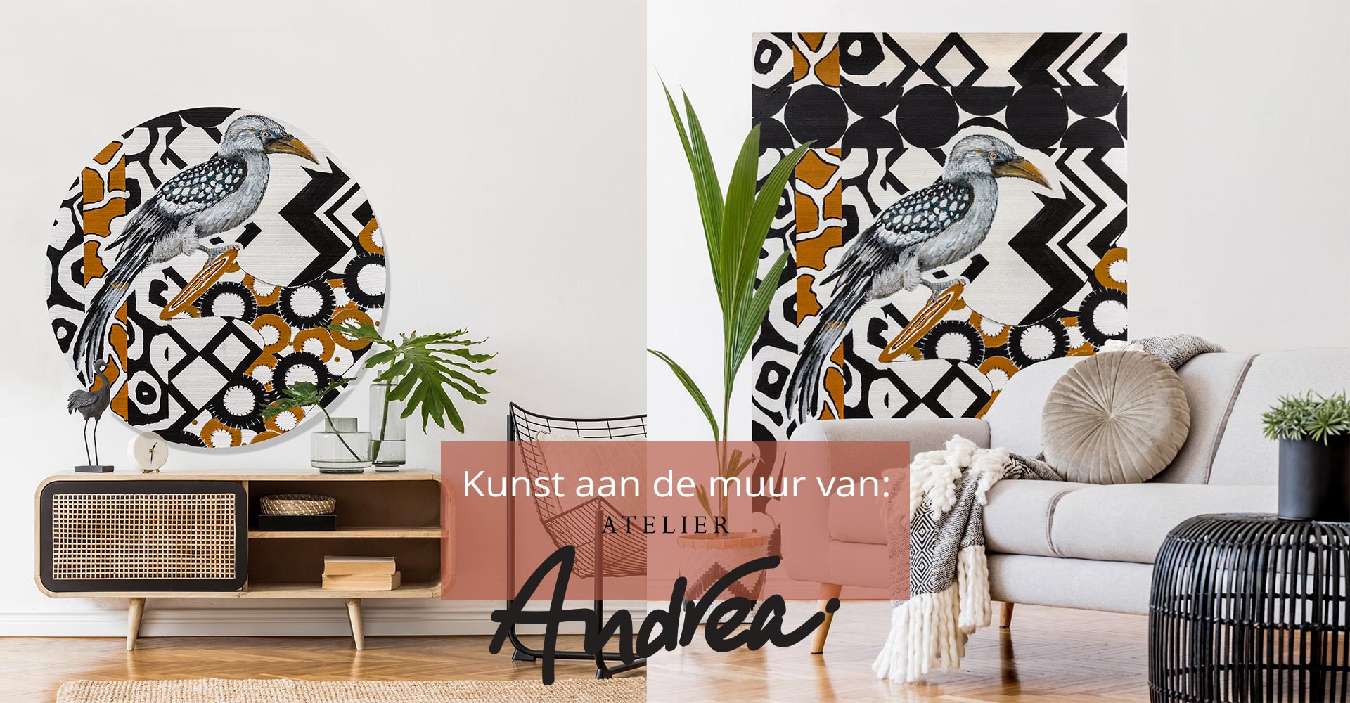 Wil je kunst aan de muur? Bij ons shop je werk van Atelier Andrea!